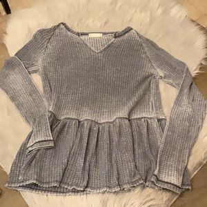 Altar’d State Navy Blue Distressed Sweater